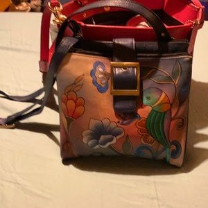 Anuschuka crossbody bag. Hand Painted